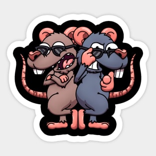 Cool Rats With Sunglasses Sticker